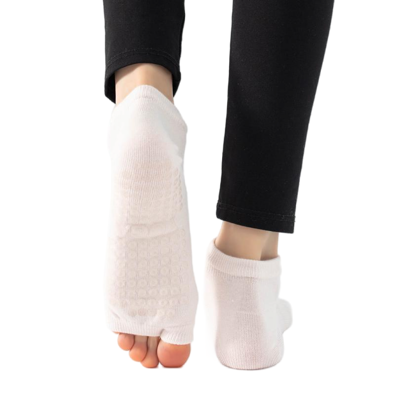 【Yoga Socks】J4浅米-女士二指瑜伽普拉提运动袜
