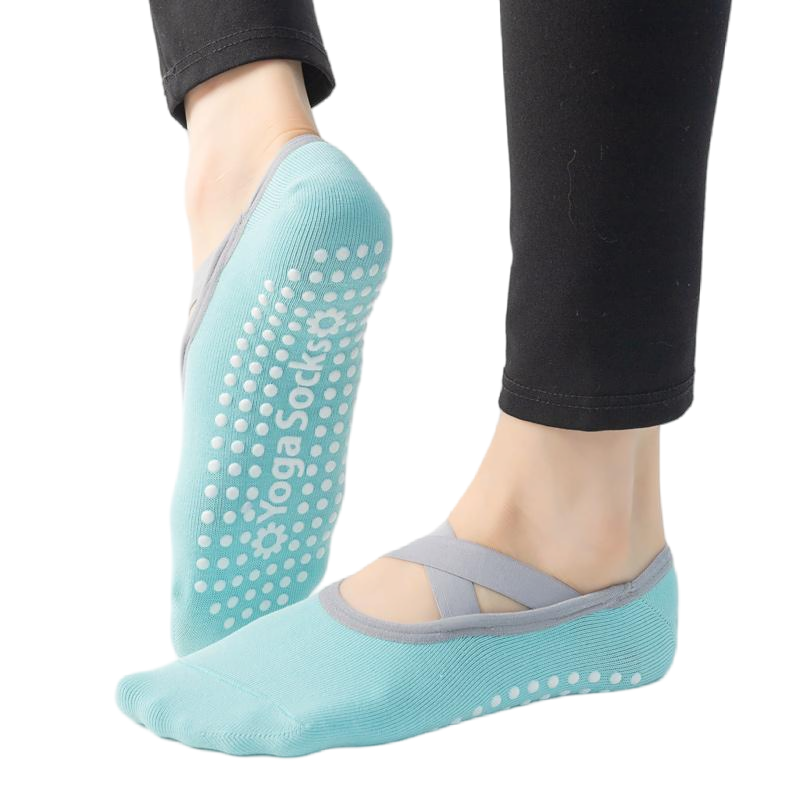 【Yoga Socks】H6翠绿-女士圆头瑜伽普拉提运动袜