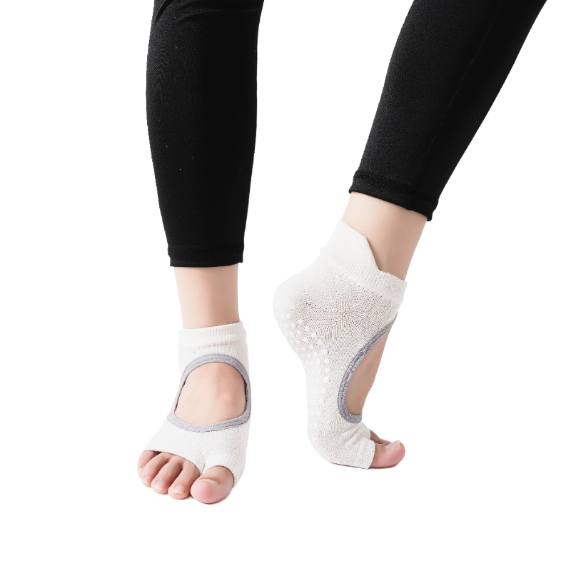 【Yoga Socks】J5白色-女士二指瑜伽普拉提运动袜