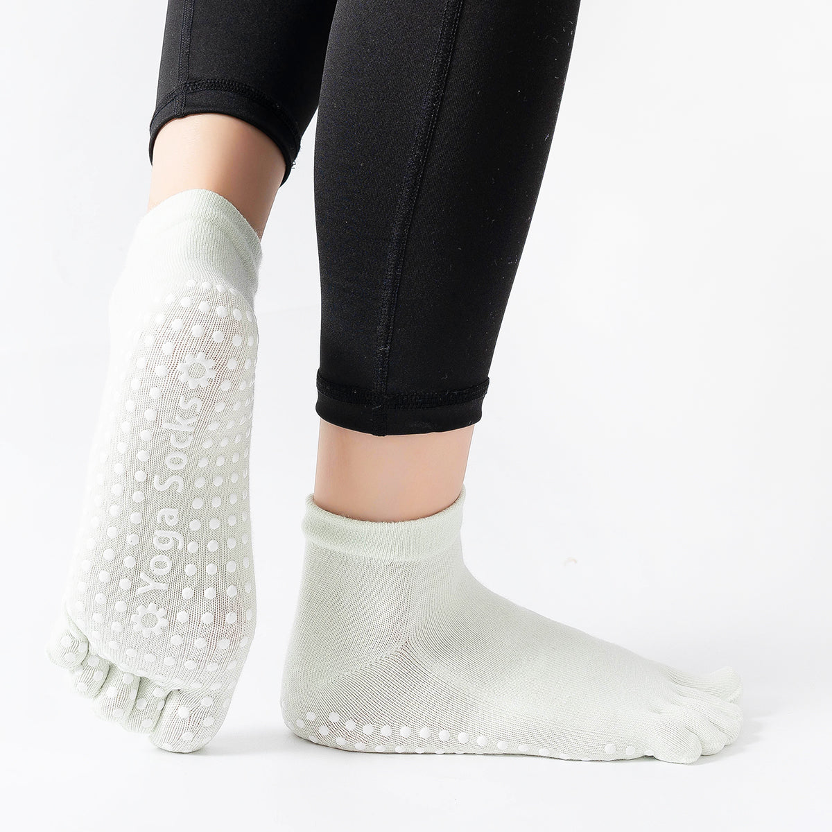 【Yoga Socks】G6碧绿-女士五指瑜伽普拉提运动袜
