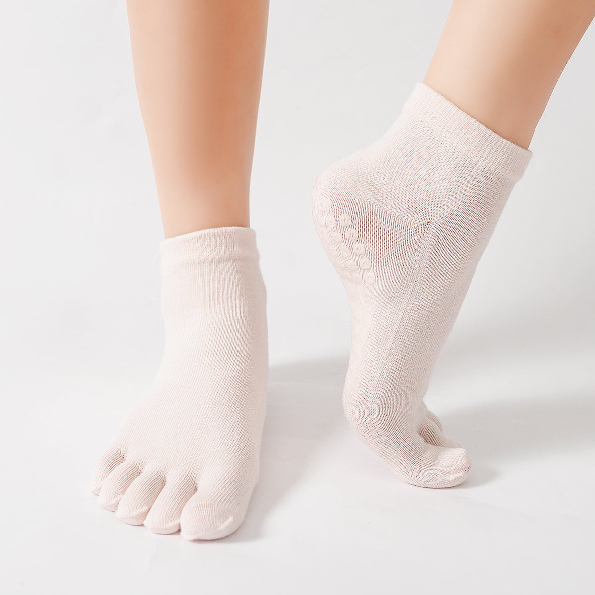 【Yoga Socks】G4浅米-女士五指瑜伽普拉提运动袜