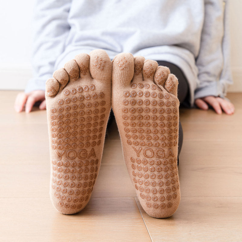 【Yoga Socks】G2米色-女士五指瑜伽普拉提运动袜