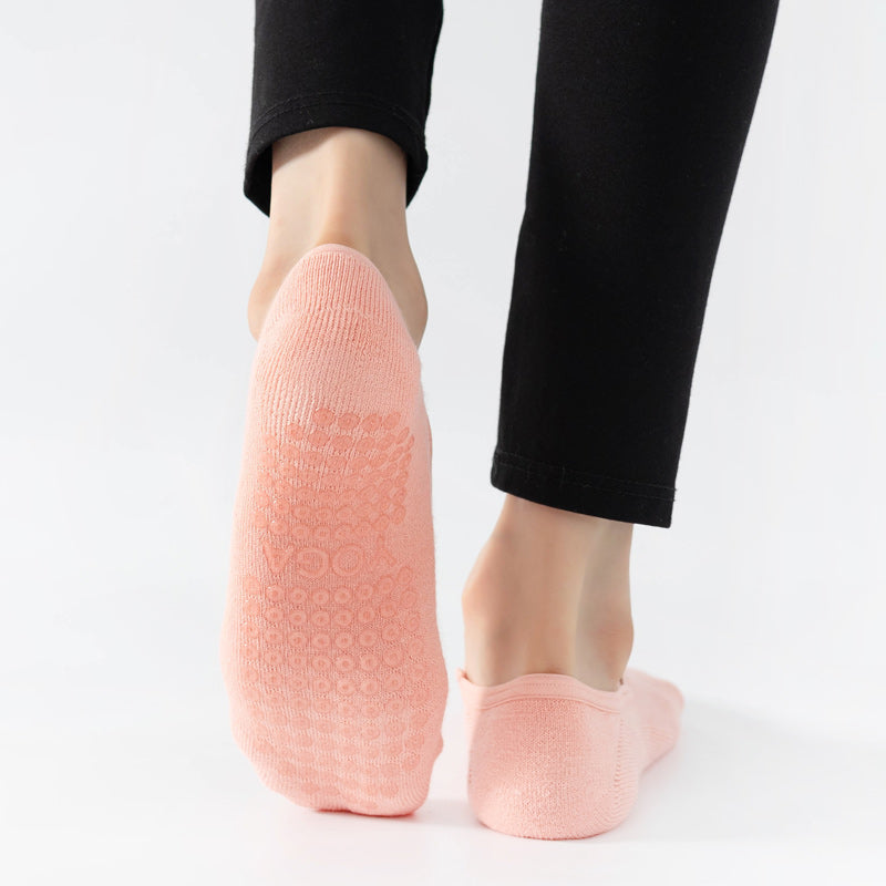 【Yoga Socks】Q2珊瑚橙-女士毛圈圆头瑜伽普拉提运动袜