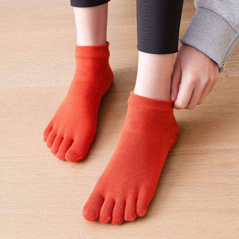 【Yoga Socks】G2中国红-女士五指瑜伽普拉提运动袜