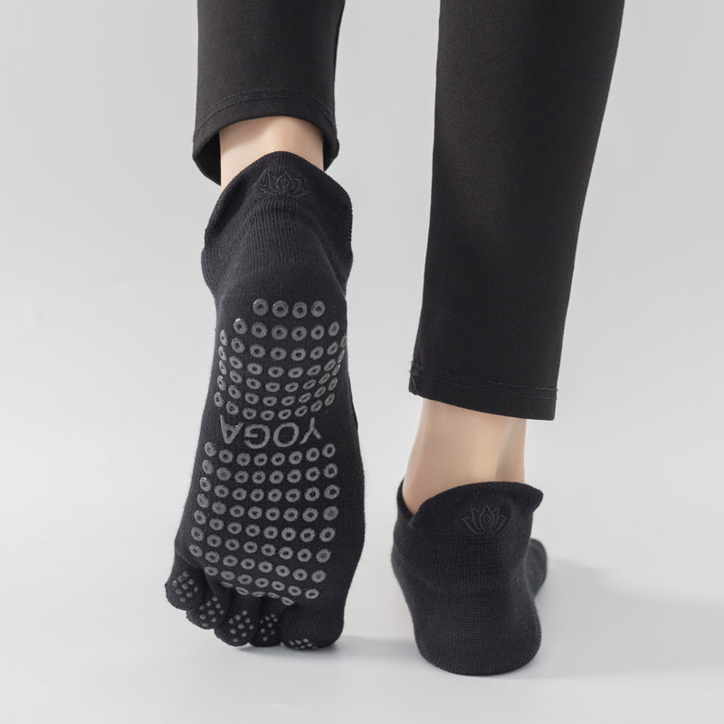【Yoga Socks】V2黑色-女士五指瑜伽普拉提运动袜
