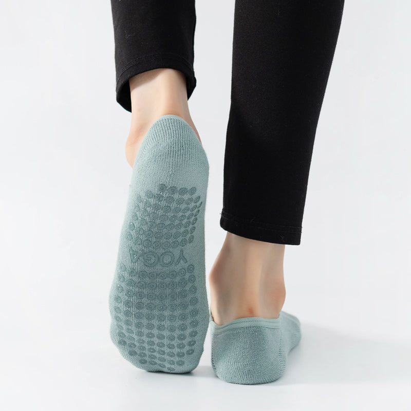 【Yoga Socks】Q2孔雀绿-女士毛圈圆头瑜伽普拉提运动袜