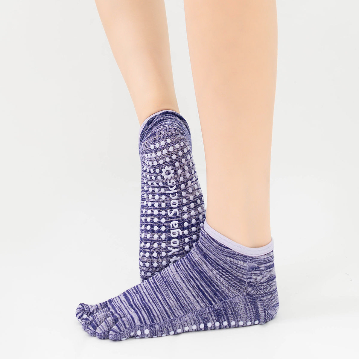 【Yoga Socks】G7紫色-女士段色五指瑜伽普拉提运动袜