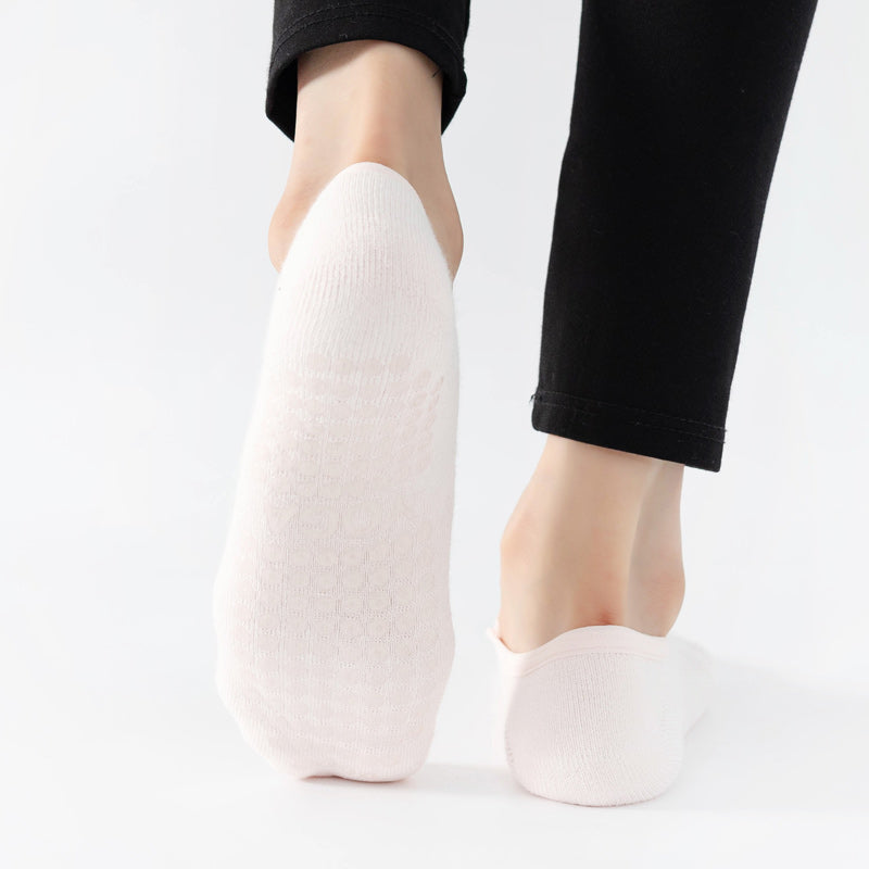 【Yoga Socks】Q2浅粉-女士毛圈圆头瑜伽普拉提运动袜