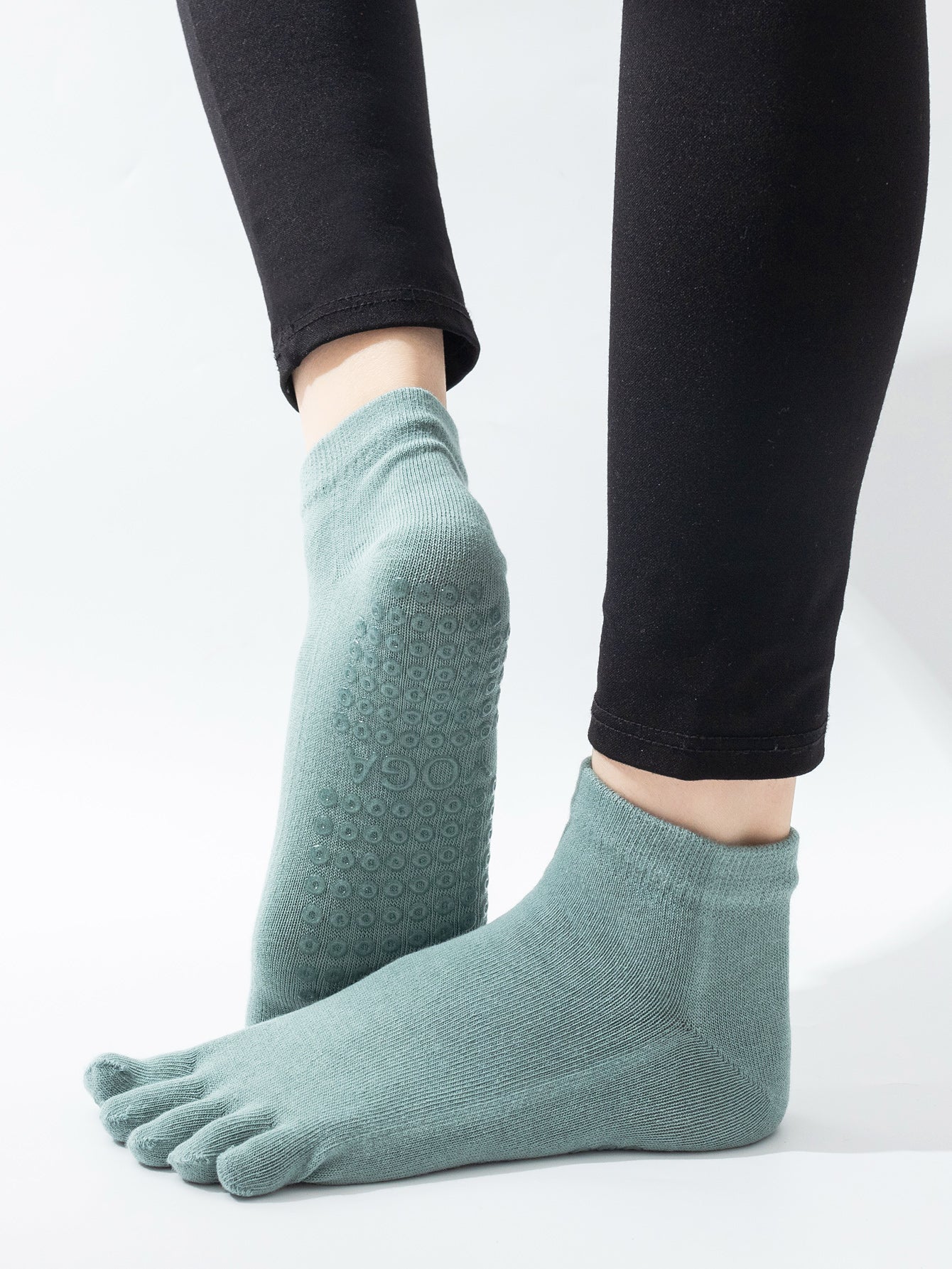 【Yoga Socks】G2孔雀绿-女士五指瑜伽普拉提运动袜