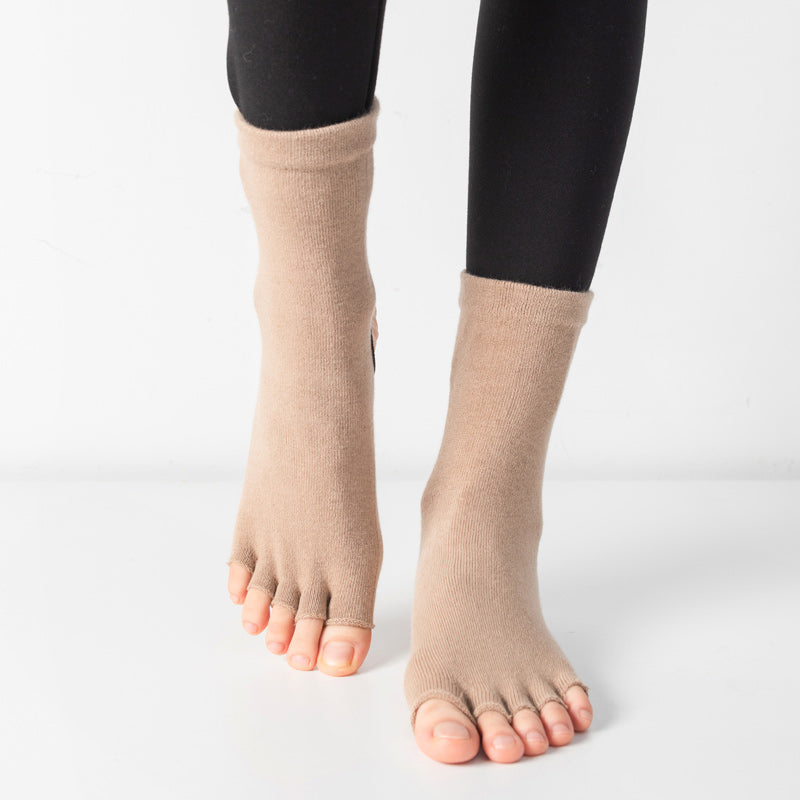 TAZK Women's Half Toe Sports Socks F1 Multicolor