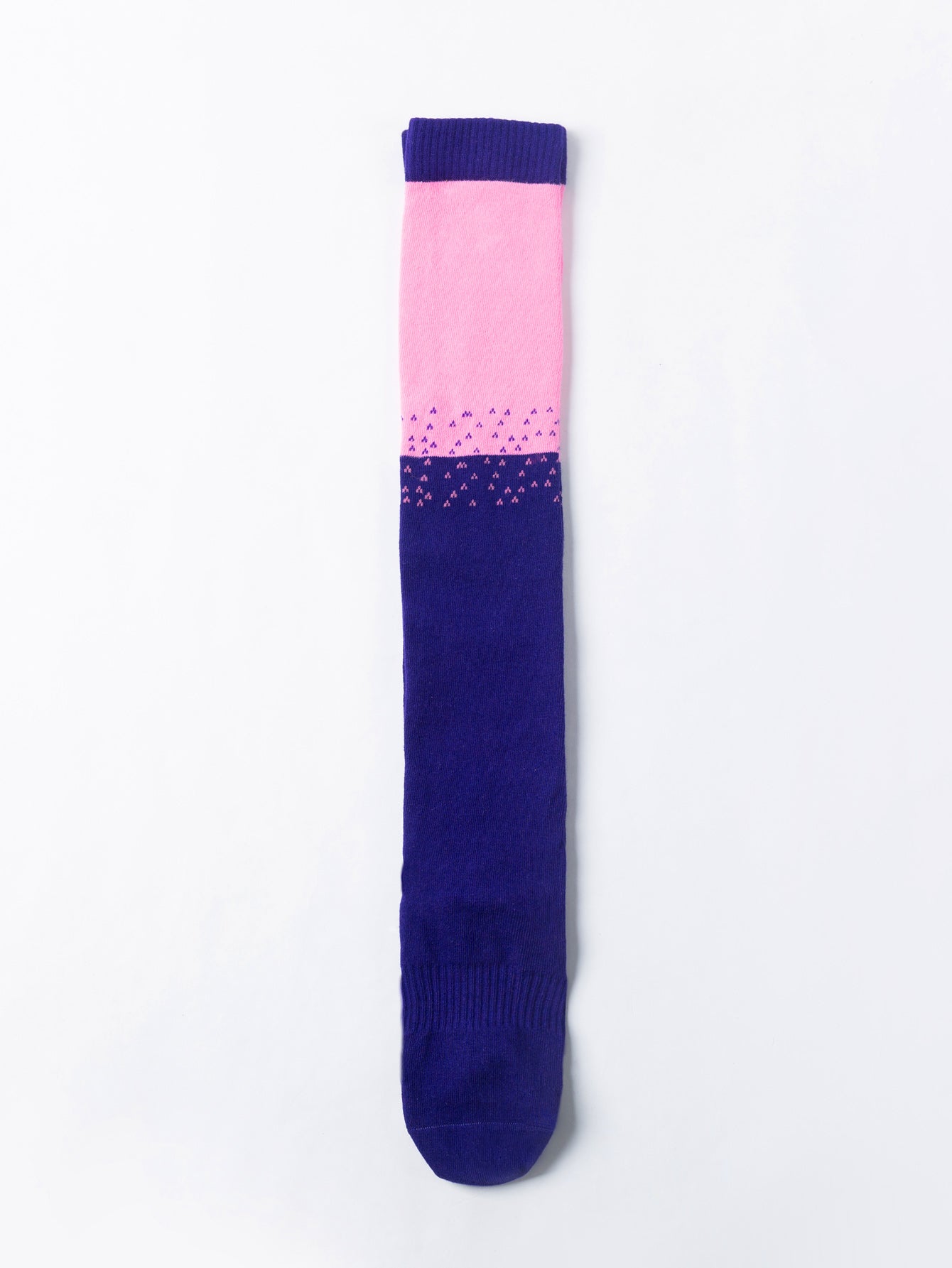 【Yoga Socks】Y1紫粉-女士撞色长筒圆头瑜伽普拉提运动袜