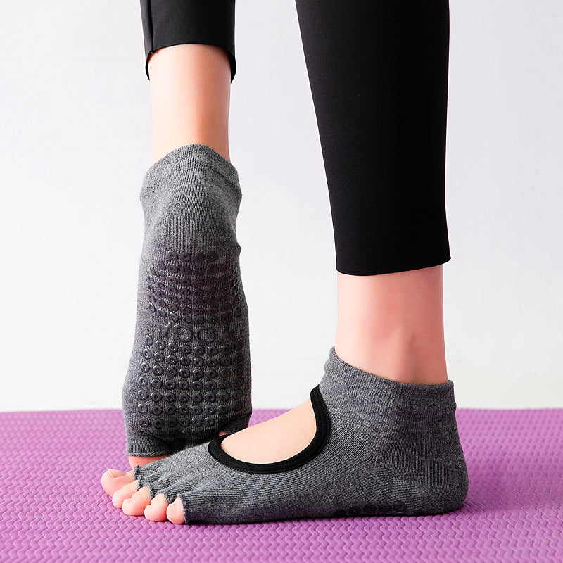 【Yoga Socks】F2深麻灰-女士半趾瑜伽普拉提运动袜