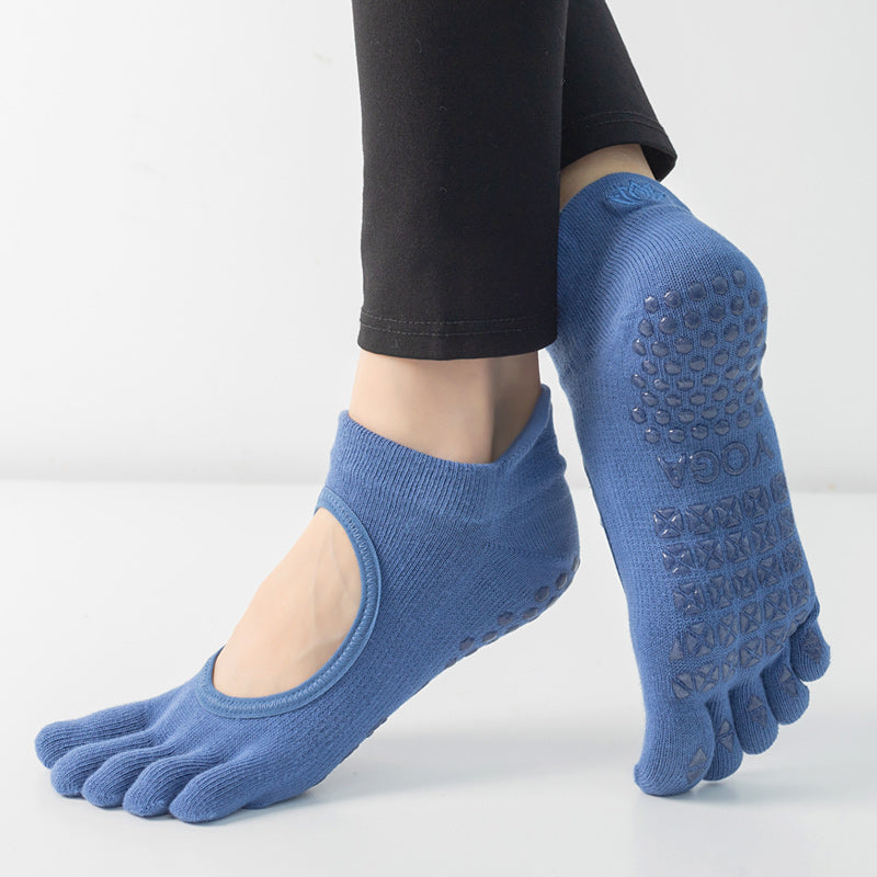 【Yoga Socks】V1深蓝-女士五指瑜伽普拉提运动袜