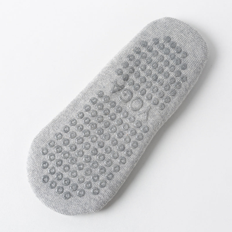 【Yoga Socks】Q2浅麻灰-女士毛圈圆头瑜伽普拉提运动袜
