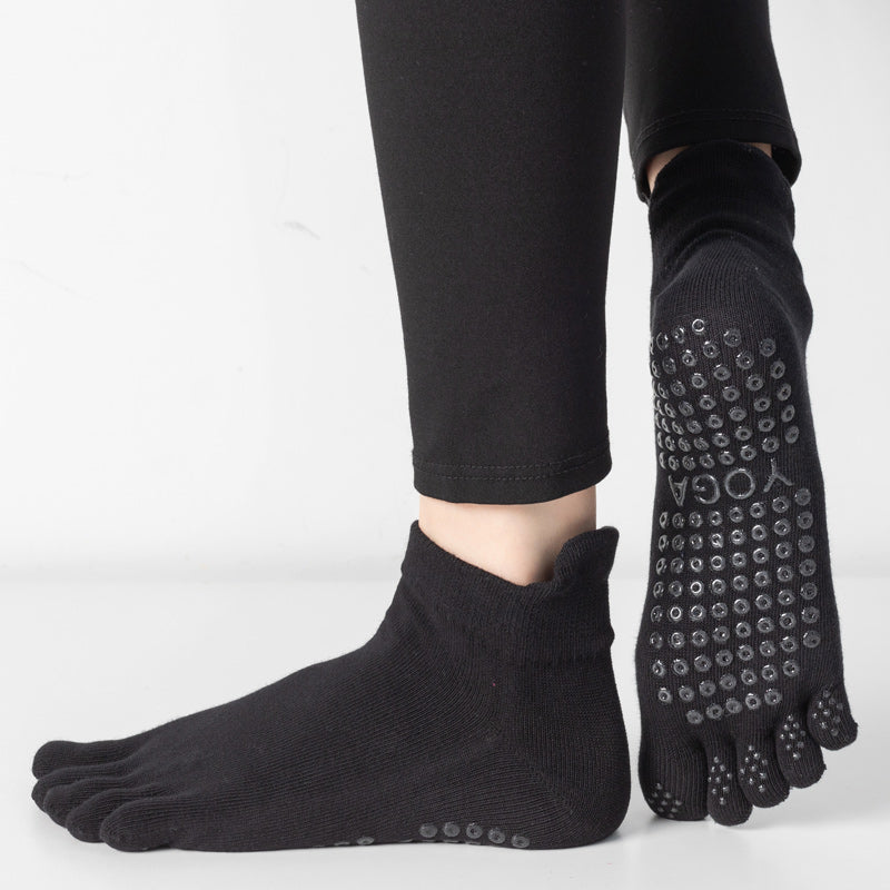 【Yoga Socks】G3黑色-女士五指瑜伽普拉提运动袜