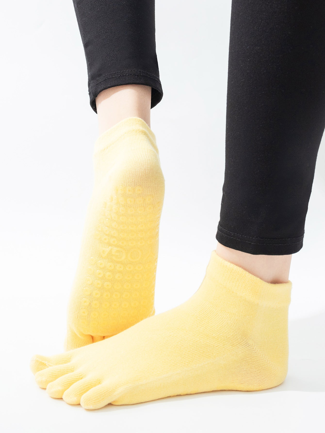 【Yoga Socks】G2黄色-女士五指瑜伽普拉提运动袜