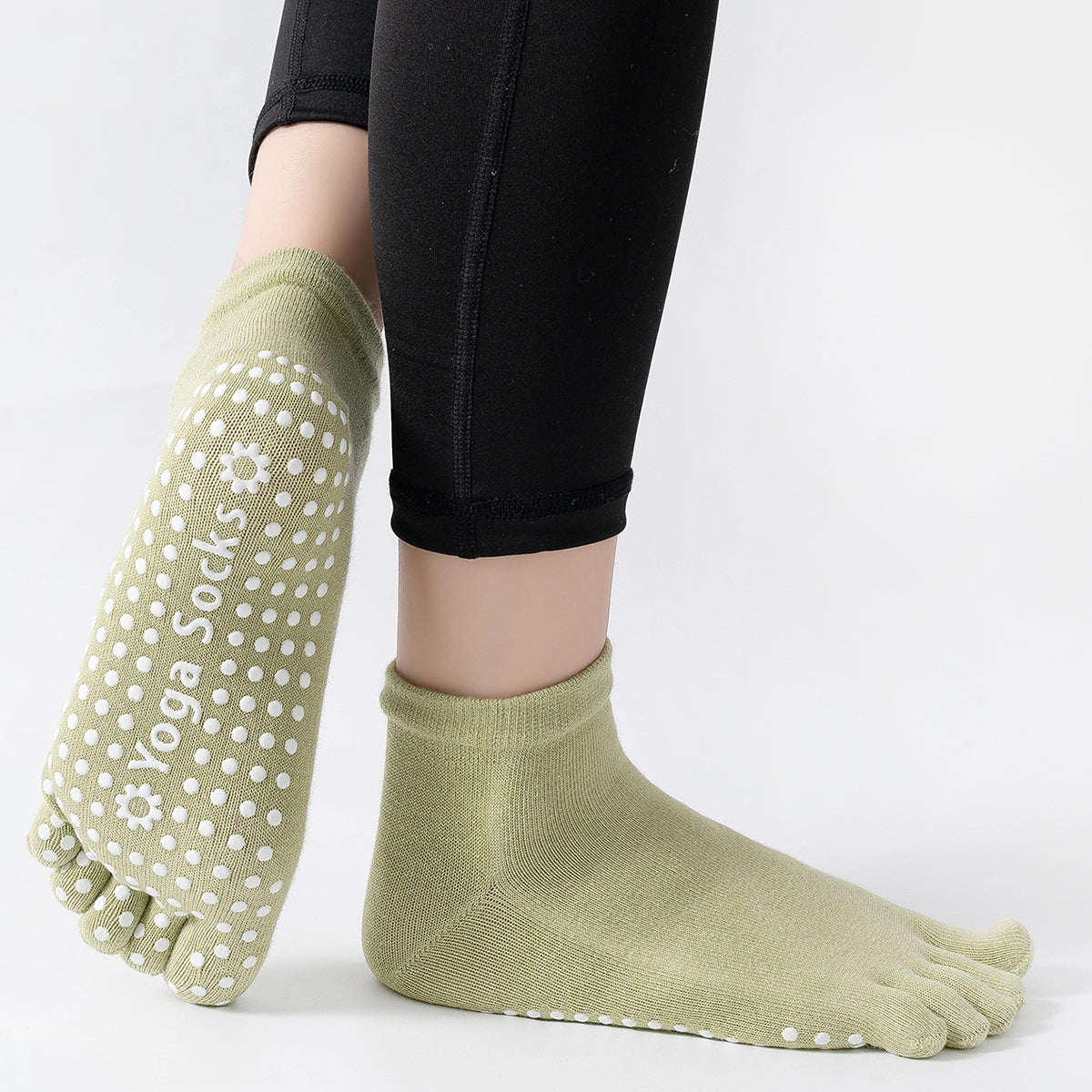 【Yoga Socks】G6绿色-女士五指瑜伽普拉提运动袜
