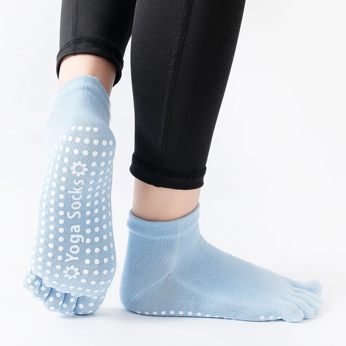 【Yoga Socks】G6浅蓝-女士五指瑜伽普拉提运动袜