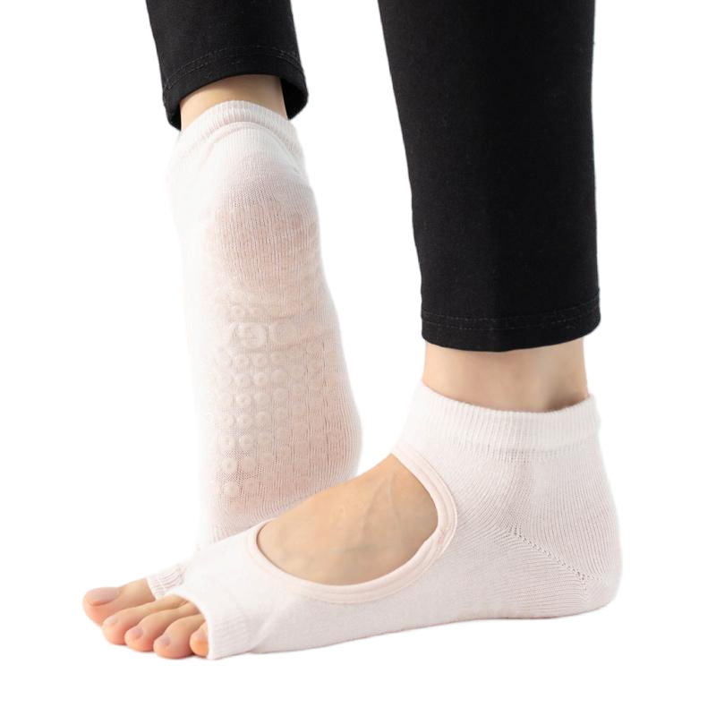 【Yoga Socks】J4浅米-女士二指瑜伽普拉提运动袜