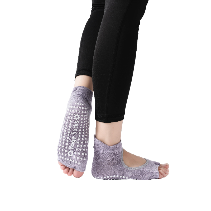 【Yoga Socks】J5紫色-女士二指瑜伽普拉提运动袜