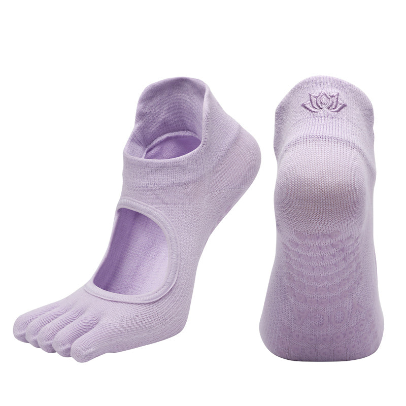 【Yoga Socks】V2浅紫-女士五指瑜伽普拉提运动袜