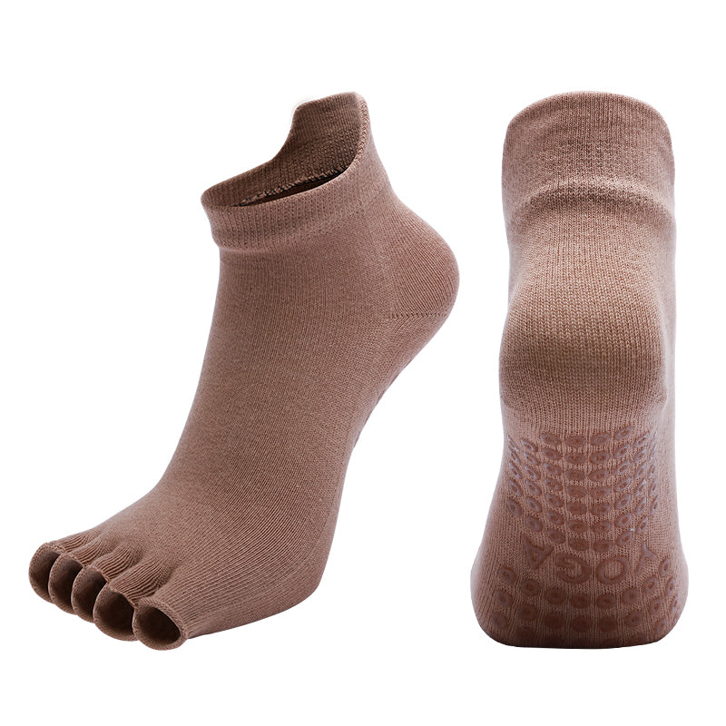 【Yoga Socks】U1米色-女士半趾瑜伽普拉提运动袜