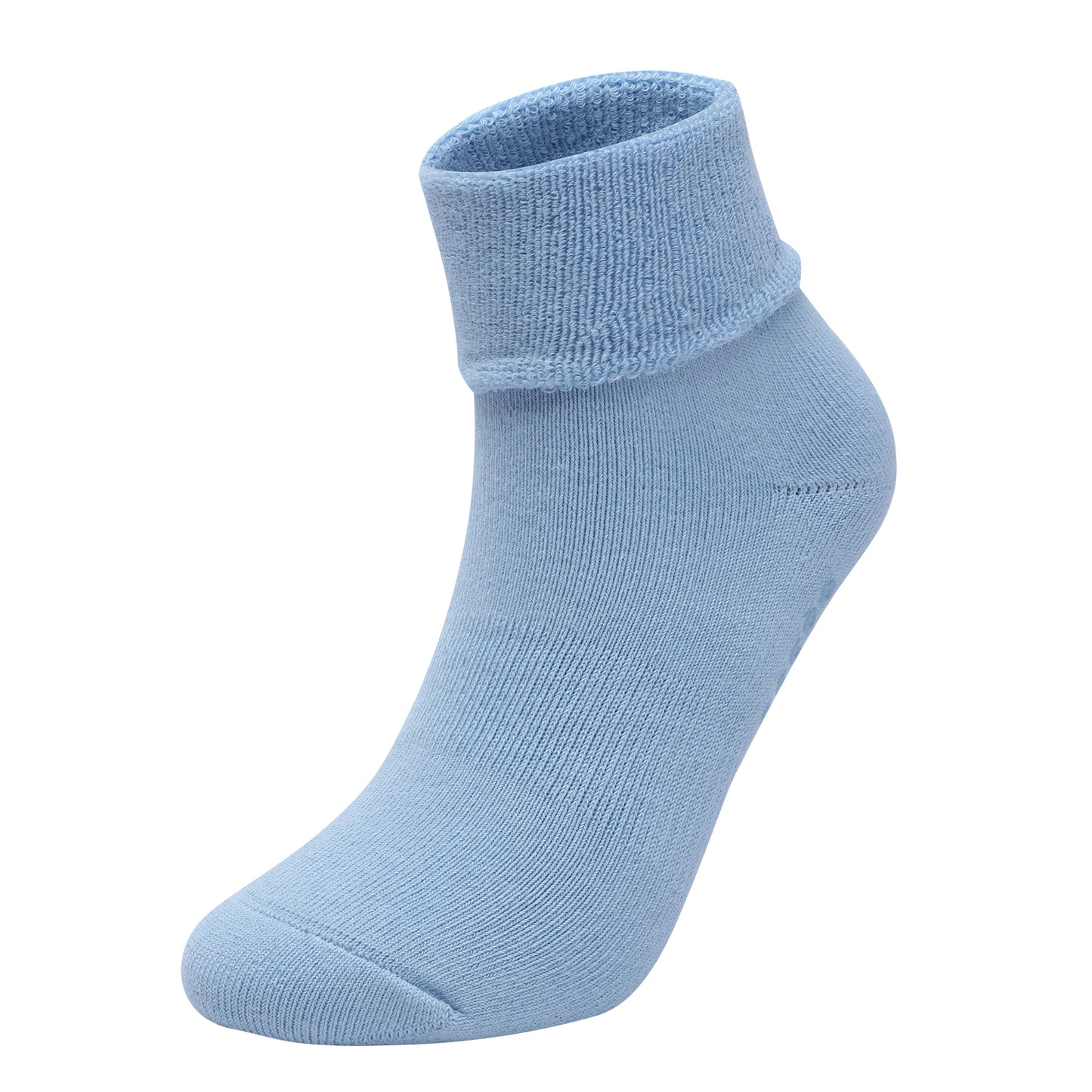 【Yoga Socks】D11浅蓝-女士长筒毛圈圆头瑜伽普拉提运动袜