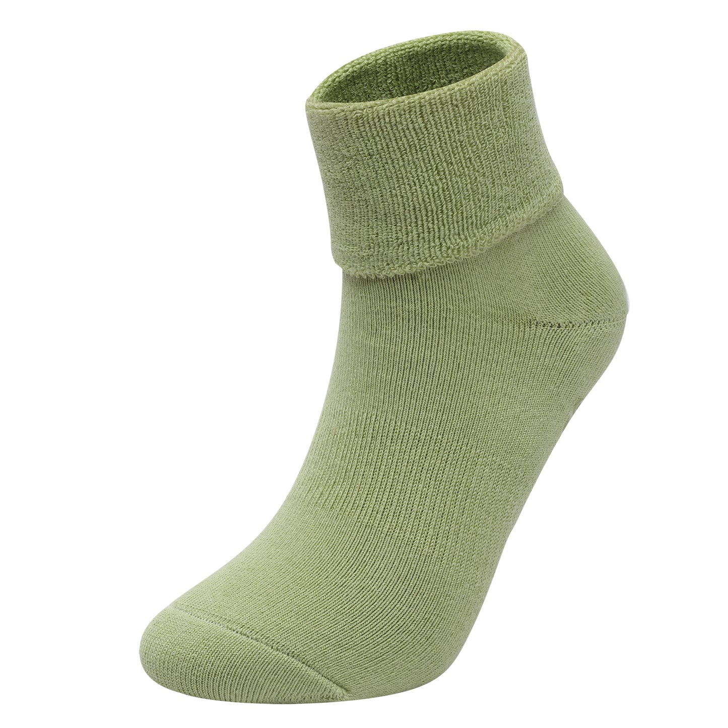 【Yoga Socks】D11绿色-女士长筒毛圈圆头瑜伽普拉提运动袜