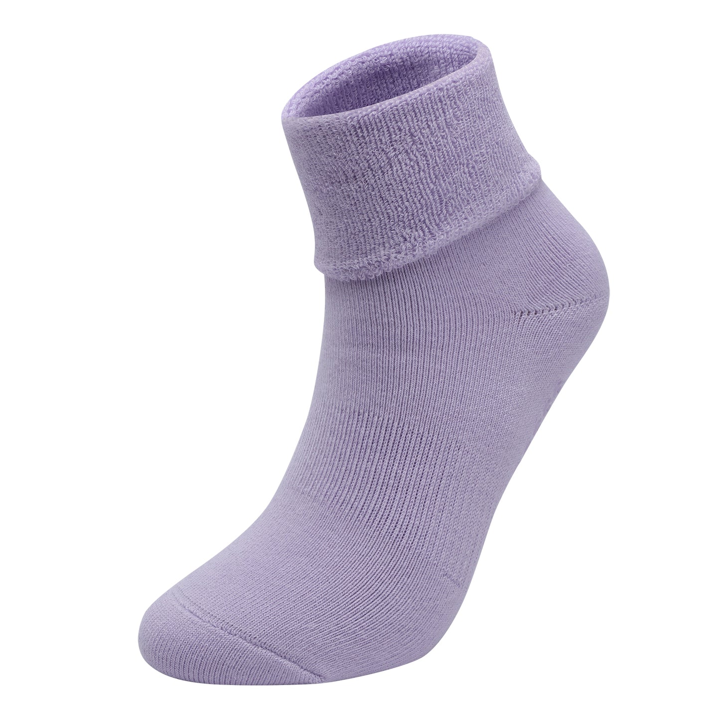 【Yoga Socks】D11浅紫-女士长筒毛圈圆头瑜伽普拉提运动袜