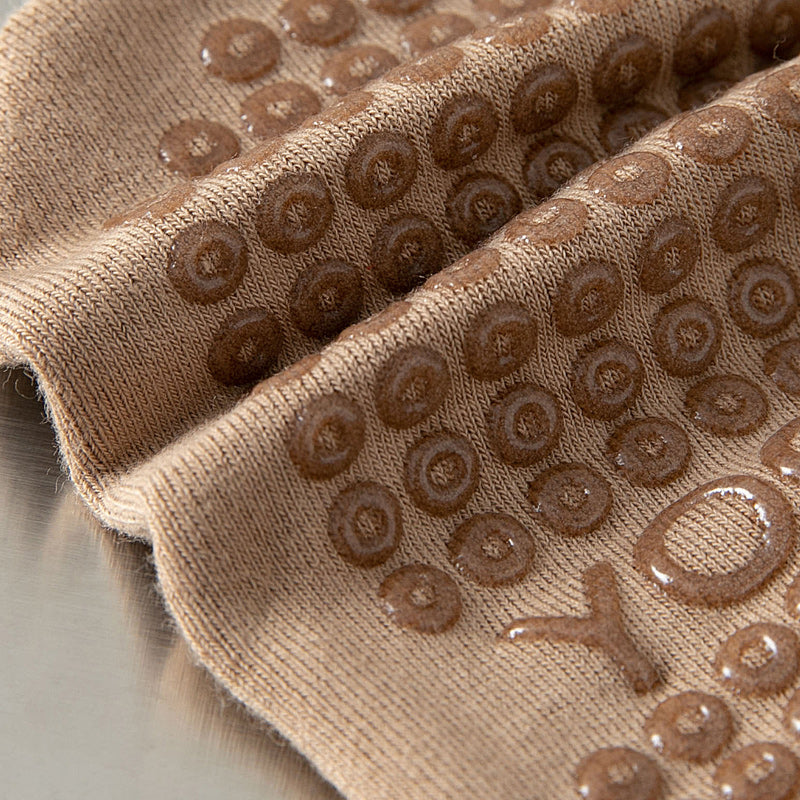 【Yoga Socks】A3米色-女士毛圈圆头瑜伽普拉提运动袜