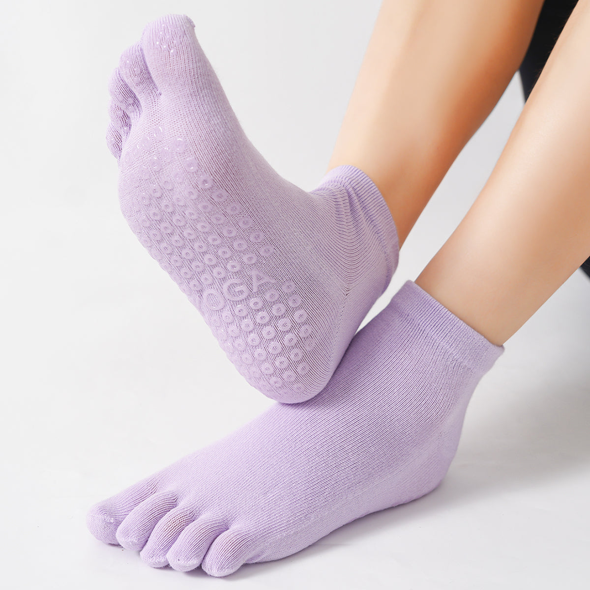 【Yoga Socks】G4浅紫-女士五指瑜伽普拉提运动袜