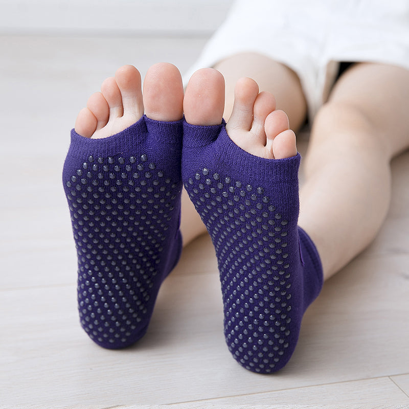 【Yoga Socks】J1紫罗兰-女士二指瑜伽普拉提运动袜