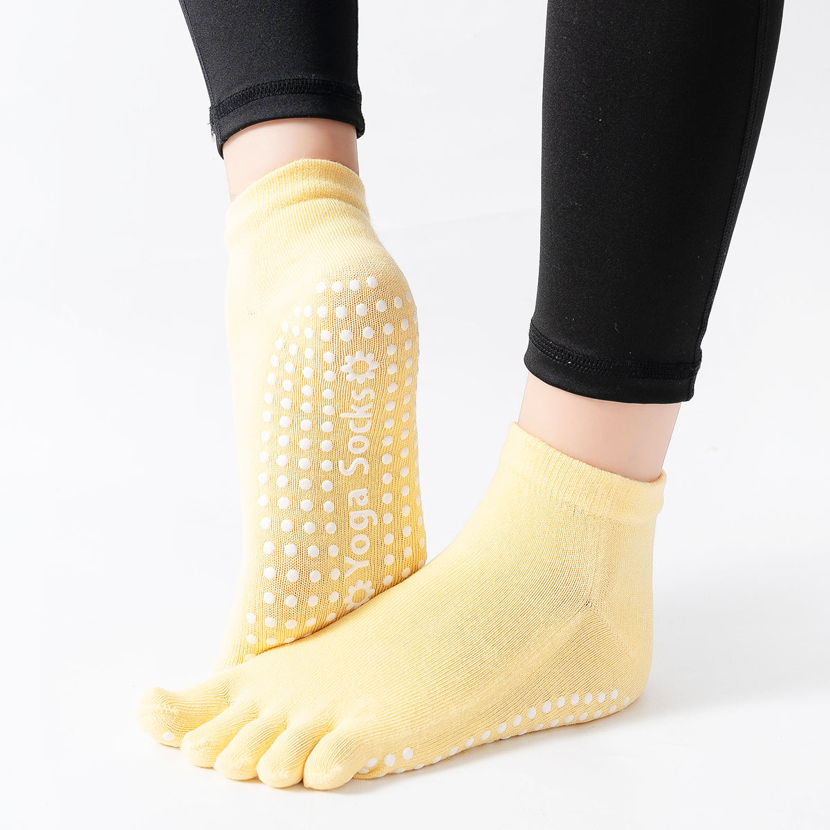 【Yoga Socks】G6黄色-女士五指瑜伽普拉提运动袜