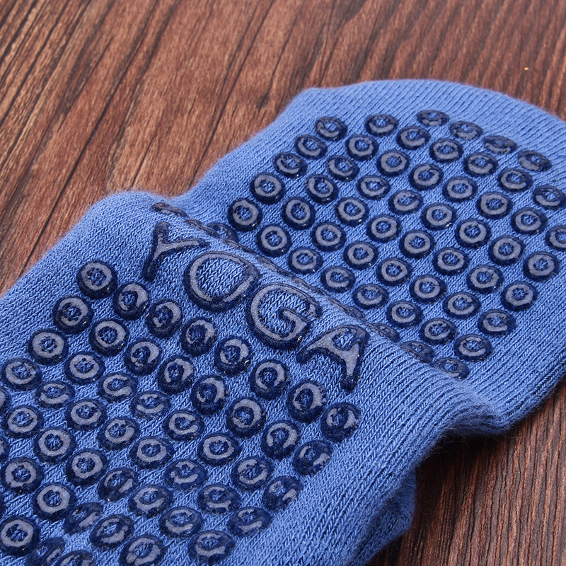 【Yoga Socks】A4深蓝-女士毛圈圆头瑜伽普拉提运动袜