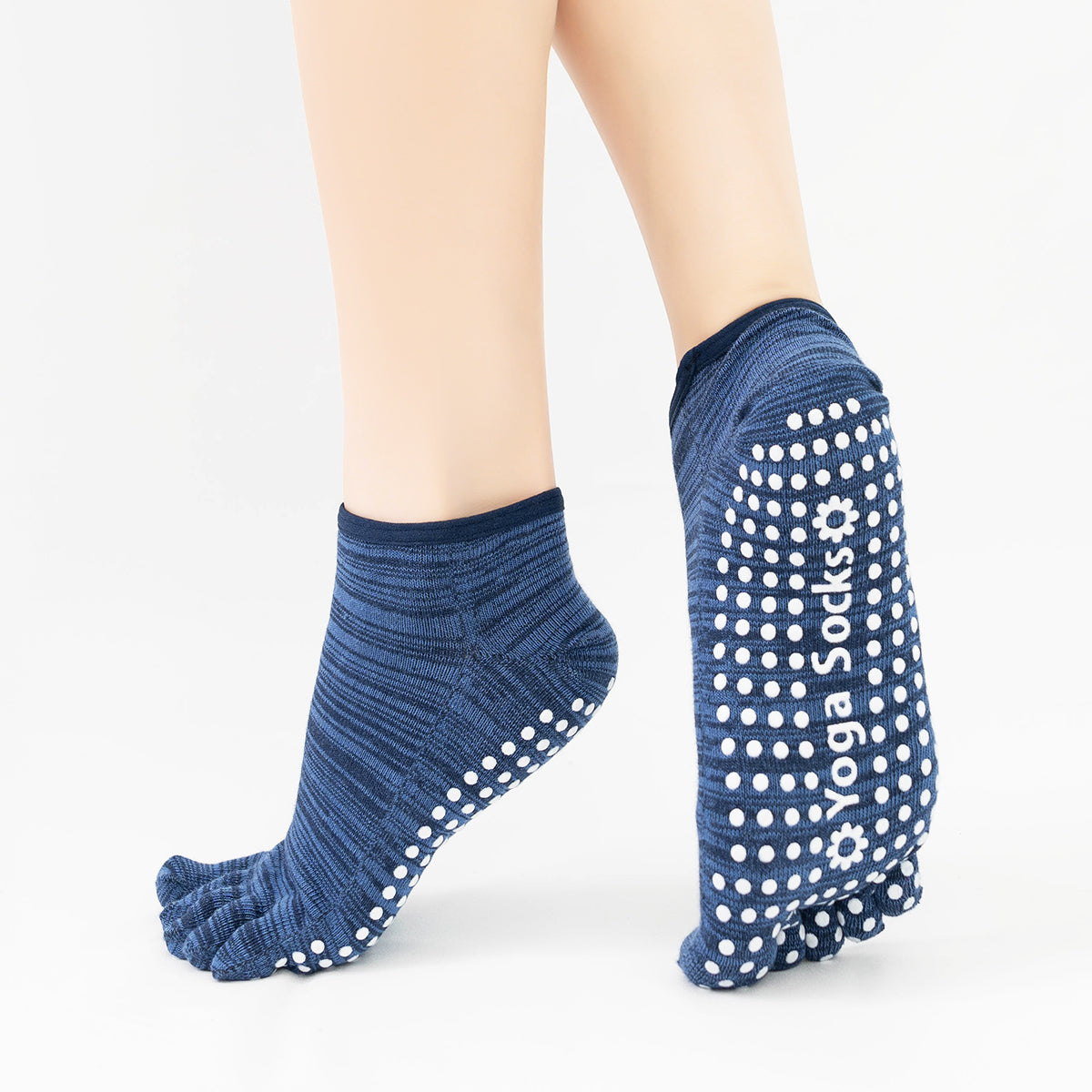 【Yoga Socks】G7青蓝-女士段色五指瑜伽普拉提运动袜