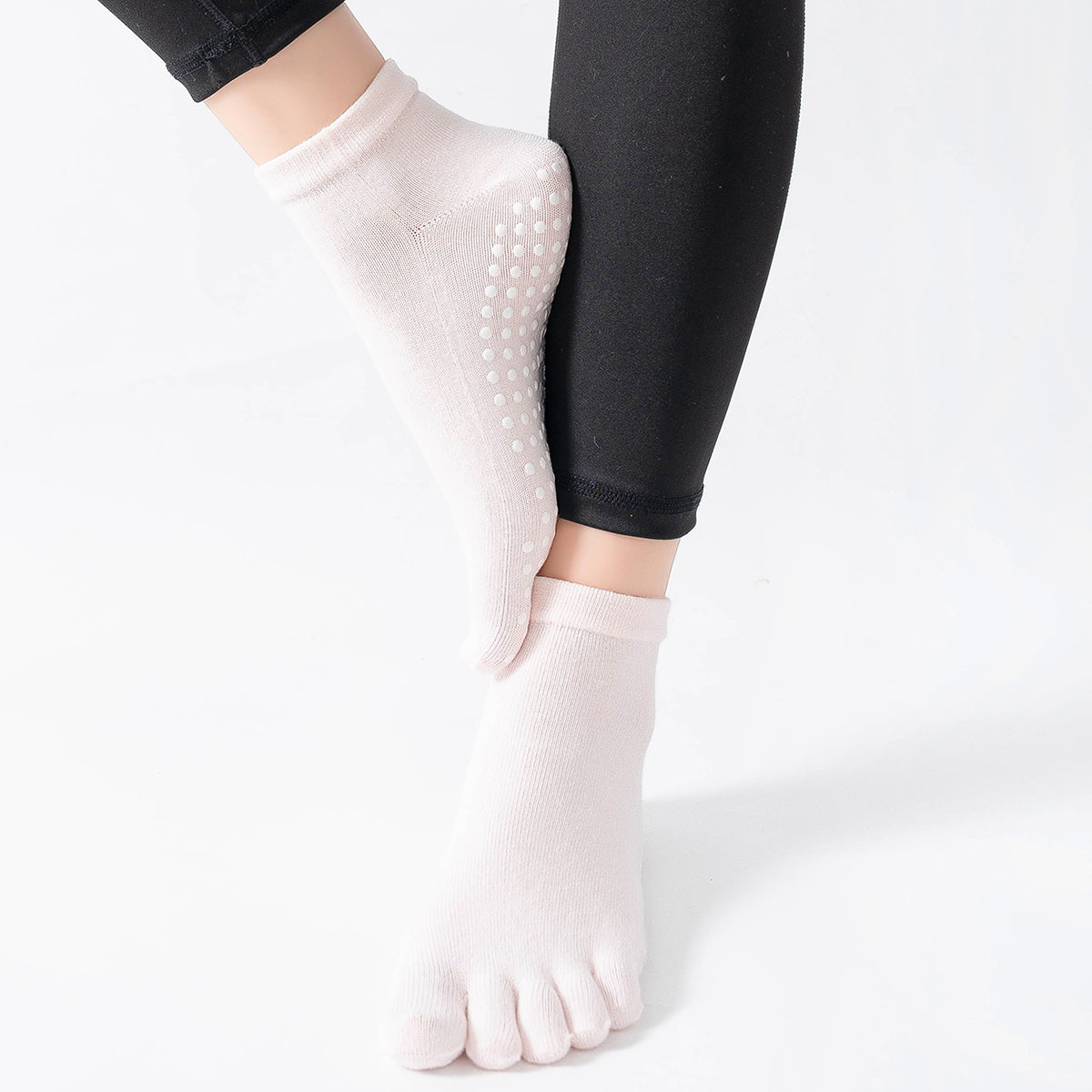 【Yoga Socks】G6浅粉-女士五指瑜伽普拉提运动袜