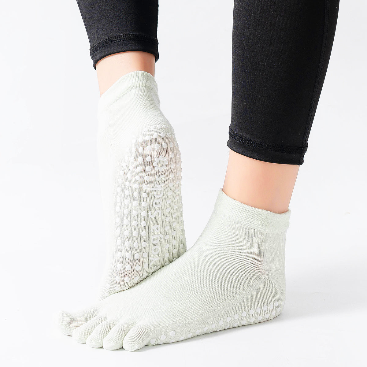 【Yoga Socks】G6碧绿-女士五指瑜伽普拉提运动袜