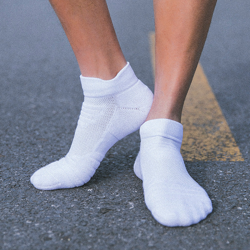 【Basketball Socks】C1白色-男女通用毛圈短筒篮球运动袜