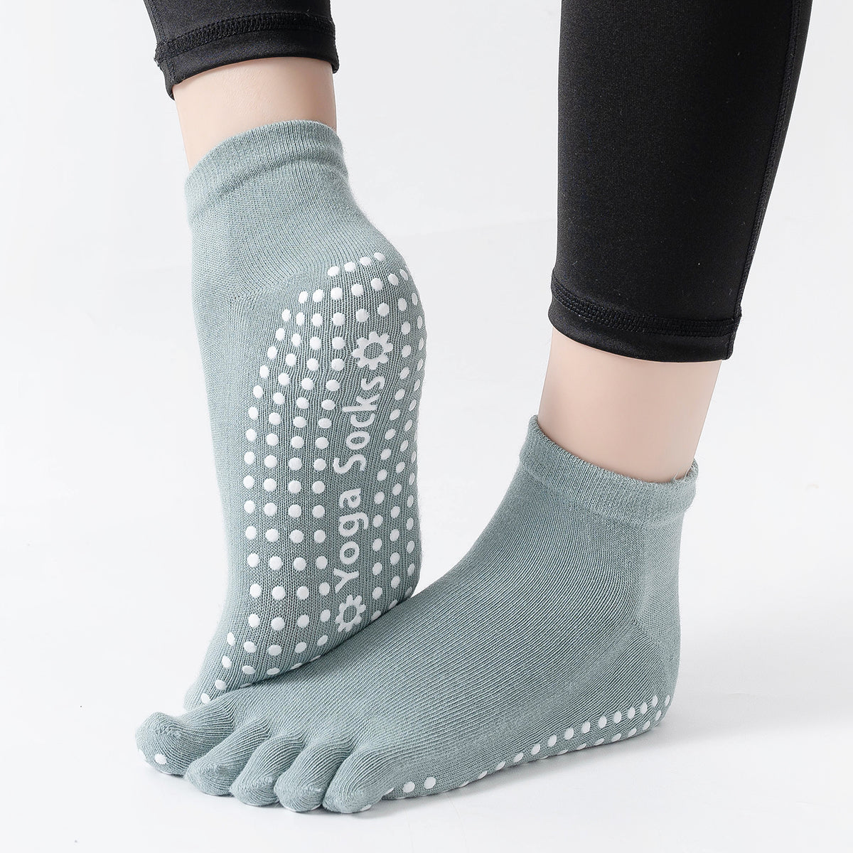 【Yoga Socks】G6孔雀绿-女士五指瑜伽普拉提运动袜