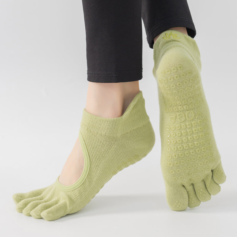 【Yoga Socks】V2绿色-女士五指瑜伽普拉提运动袜