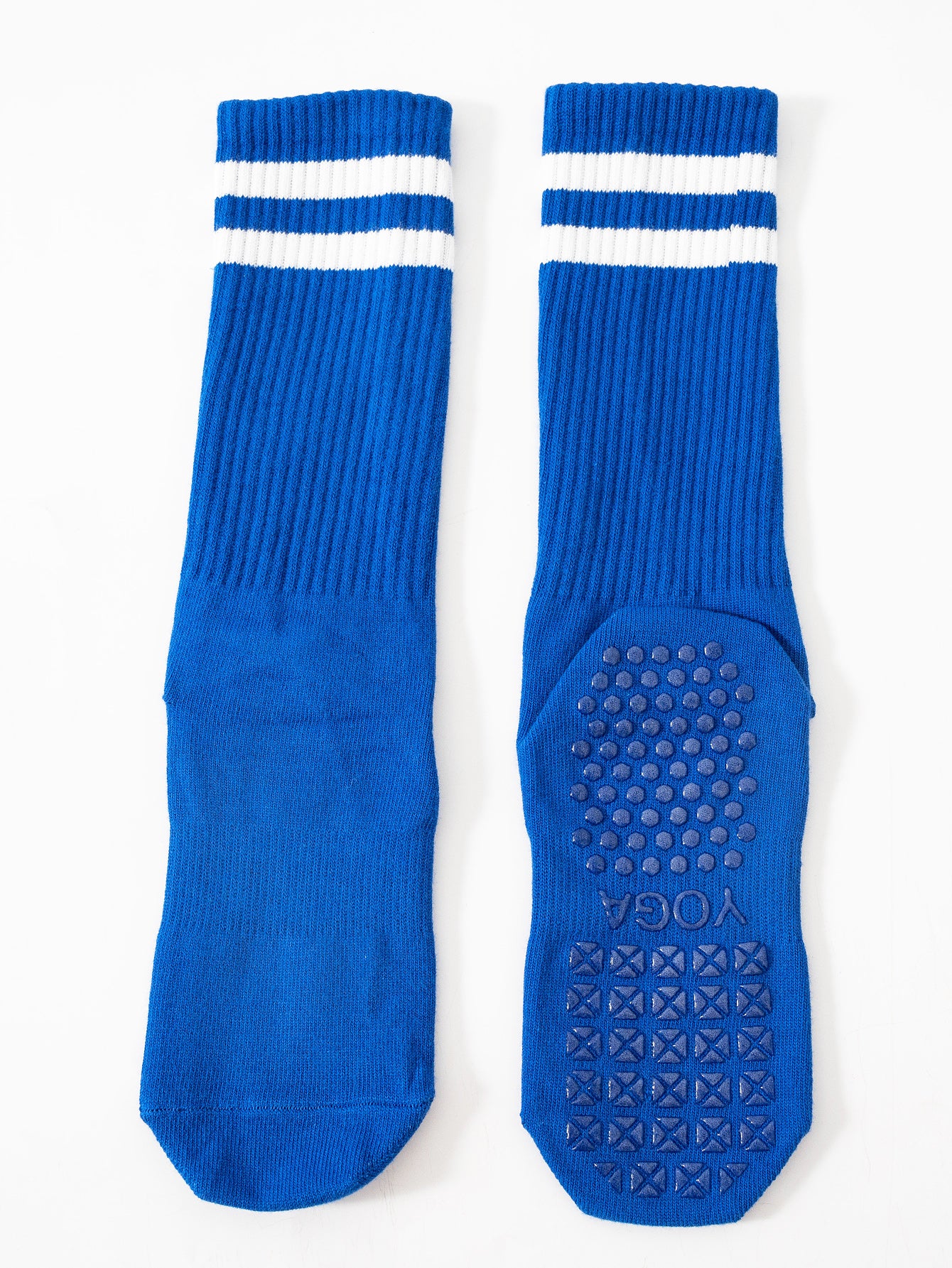 【Yoga Socks】N2克莱因蓝-女士长筒圆头瑜伽普拉提运动袜