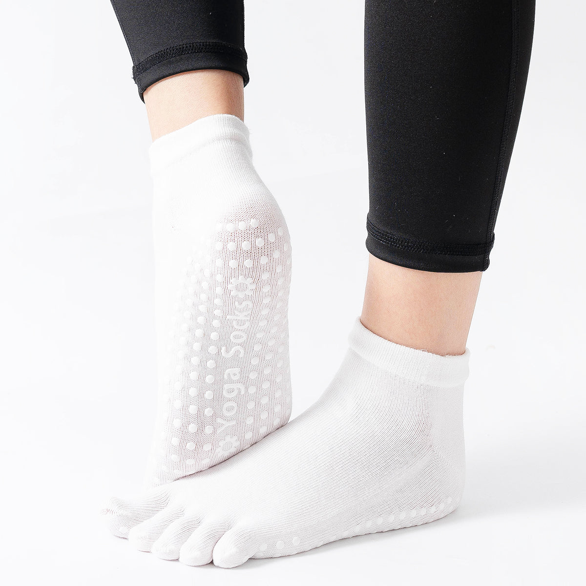 【Yoga Socks】G6白色-女士五指瑜伽普拉提运动袜