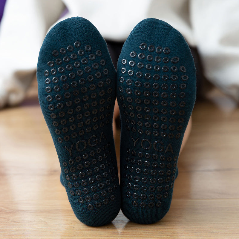 【Yoga Socks】A3墨绿-女士毛圈圆头瑜伽普拉提运动袜