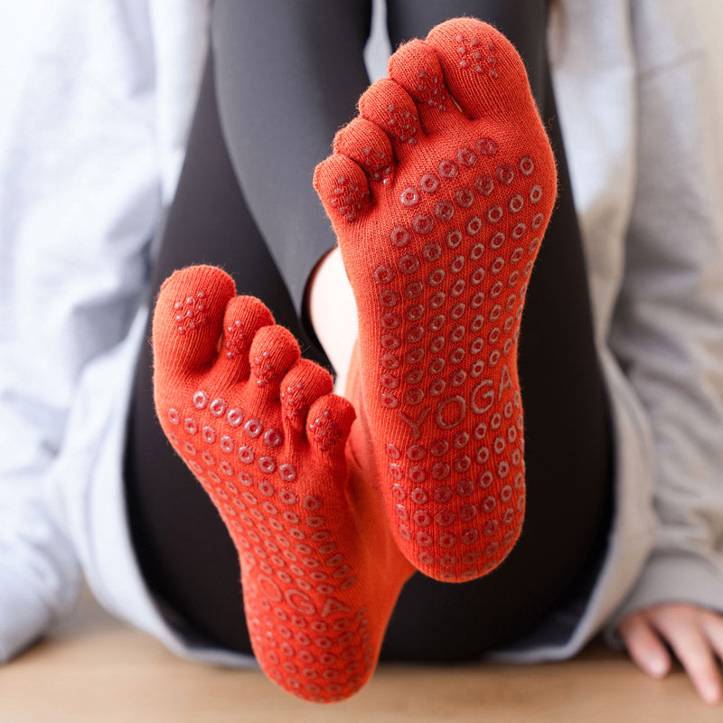 【Yoga Socks】G2中国红-女士五指瑜伽普拉提运动袜