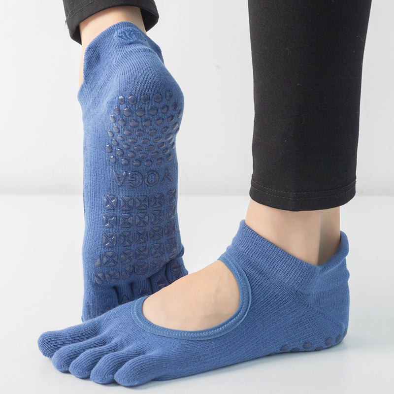 【Yoga Socks】V1深蓝-女士五指瑜伽普拉提运动袜