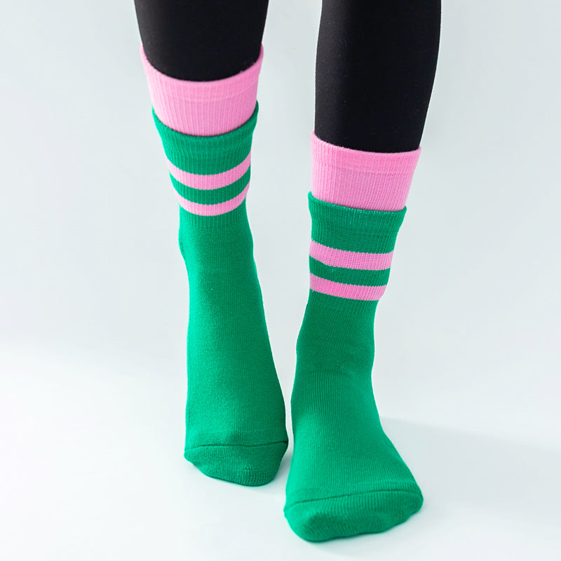 TAZK Women's Terry Sports Socks D10 Red