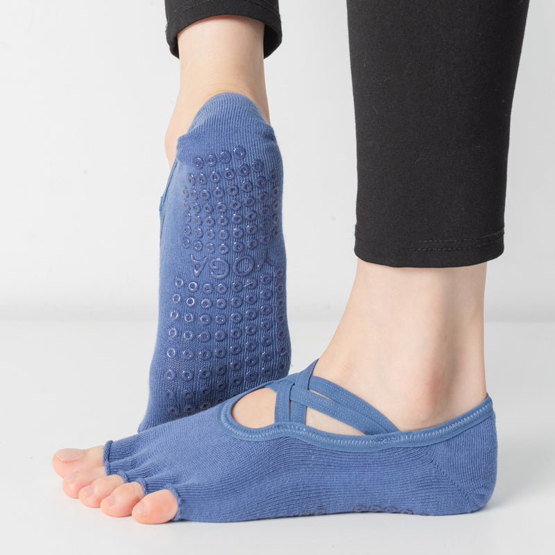 【Yoga Socks】T2深蓝-女士半趾瑜伽普拉提运动袜