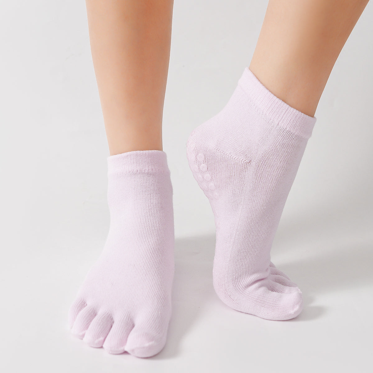 【Yoga Socks】G4浅粉-女士五指瑜伽普拉提运动袜