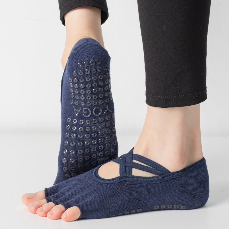 【Yoga Socks】T2藏青-女士半趾瑜伽普拉提运动袜