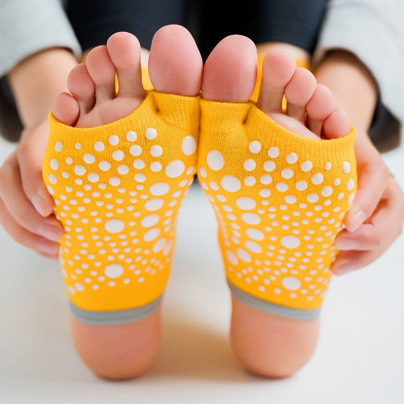 【Yoga Socks】J6橙色-女士长筒二指瑜伽普拉提运动袜